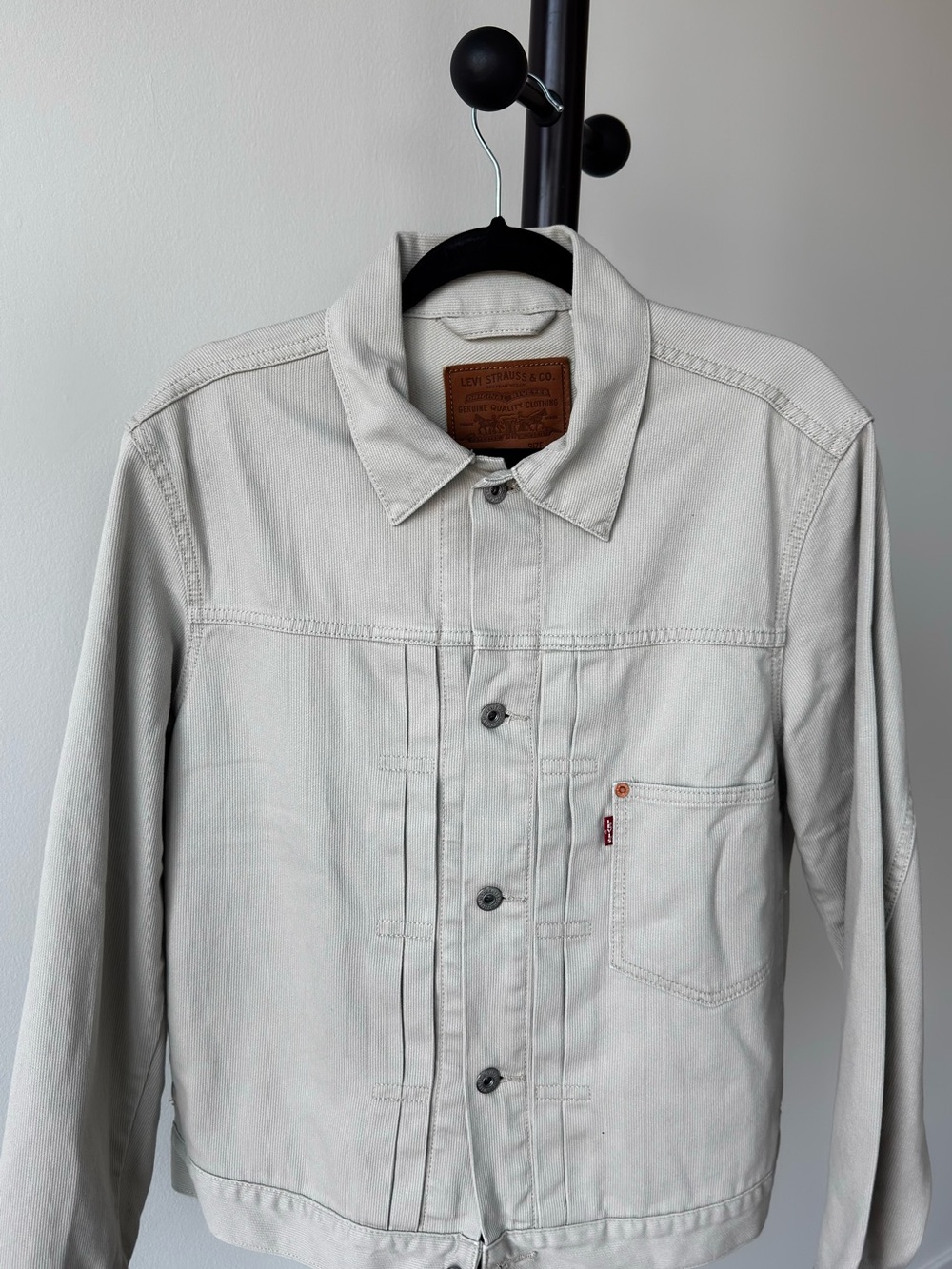 Levi's Men's Light Cream Denim Shirt Jacket